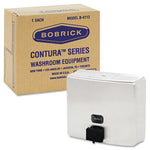 Bobrick ConturaSeries Surface-Mounted Liquid Soap Dispenser, 40 oz, 7 x 3.31 x 6.13, Stainless Steel Satin Bobrick ConturaSeries Surface-Mounted Liquid Soap Dispenser, 40 oz, 7 x 3.31 x 6.13, Stainless Steel Satin