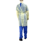Dynarex Isolation Gown Fluid Resistant, Universal, Yellow - 5ea/bx, 10bxs/case (50 Count) Dynarex Isolation Gown Fluid Resistant, Universal, Yellow - 5ea/bx, 10bxs/case (50 Count)