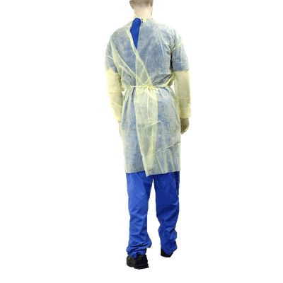 Dynarex Isolation Gown Fluid Resistant, Universal, Yellow - 5ea/bx, 10bxs/case (50 Count) Dynarex Isolation Gown Fluid Resistant, Universal, Yellow - 5ea/bx, 10bxs/case (50 Count)