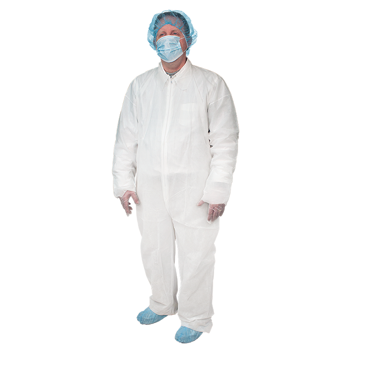 Dynarex Disposable Coveralls, Universal Size, White - 5ea/bx, 5bxs/case (25 Count) Dynarex Disposable Coveralls, Universal Size, White - 5ea/bx, 5bxs/case (25 Count)