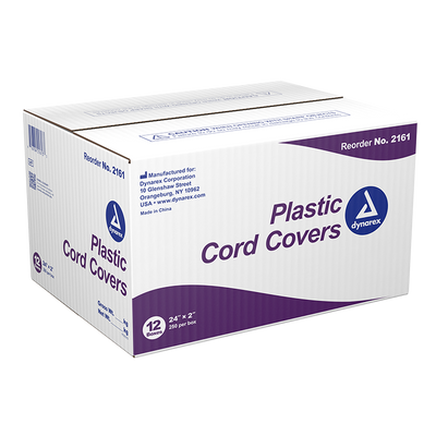Dynarex Plastic Cord Covers, 24" x 2" - 250ea/bx, 12bxs/case (3000 Count) Dynarex Plastic Cord Covers, 24" x 2" - 250ea/bx, 12bxs/case (3000 Count)