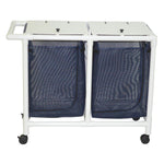 MJM International 218-D Double hamper with mesh bag (43 gallon capacity per bag), 3" twin casters, zipper opening, push/pull handle MJM International 218-D Double hamper with mesh bag (43 gallon capacity per bag), 3" twin casters, zipper opening, push/pull handle