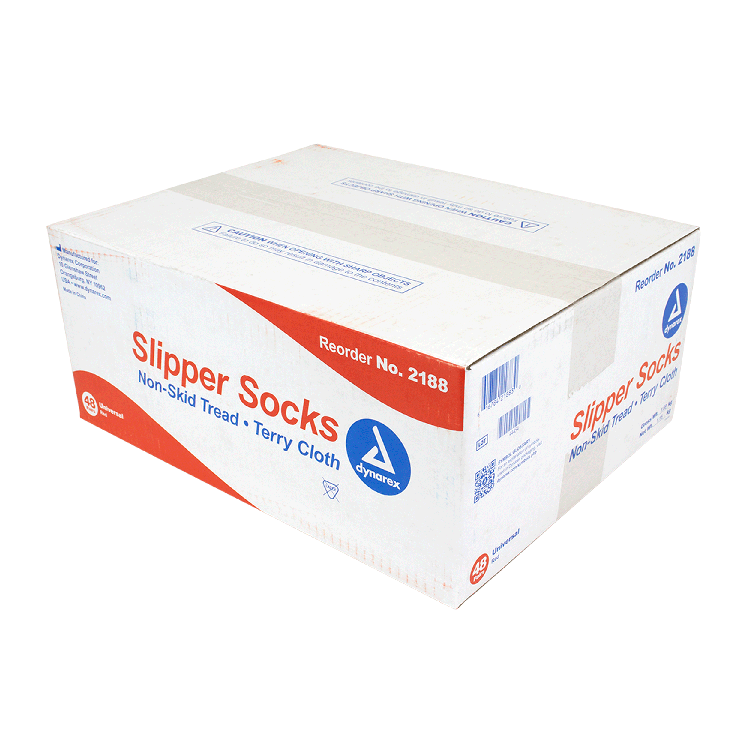 Dynarex One Side Universal Size Slipper Sock, Red, 48pairs/case (48 Count) Dynarex One Side Universal Size Slipper Sock, Red, 48pairs/case (48 Count)