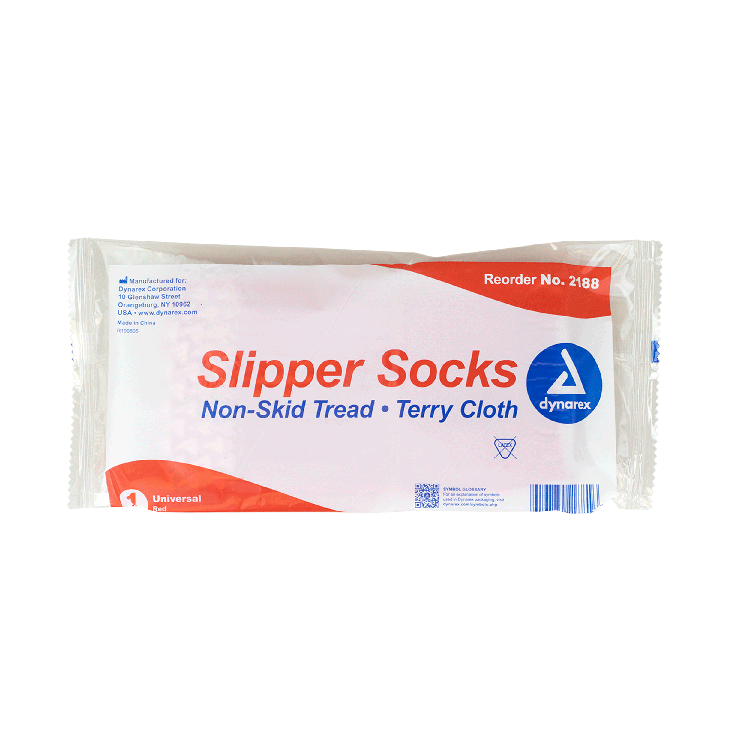 Dynarex One Side Universal Size Slipper Sock, Red, 48pairs/case (48 Count) Dynarex One Side Universal Size Slipper Sock, Red, 48pairs/case (48 Count)