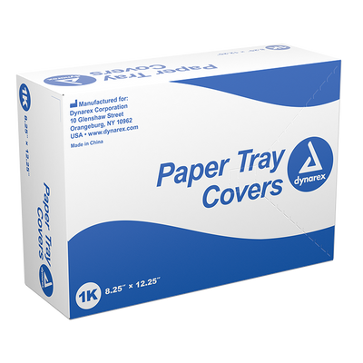 Dynarex Paper Tray Covers, 8.25" x 12.25" 1000ea/bx, 4bxs/cs (4000 Count) Dynarex Paper Tray Covers, 8.25" x 12.25" 1000ea/bx, 4bxs/cs (4000 Count)
