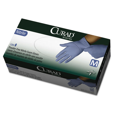 Curad Nitrile Exam Glove, Powder-Free, Medium, 150/Box Curad Nitrile Exam Glove, Powder-Free, Medium, 150/Box