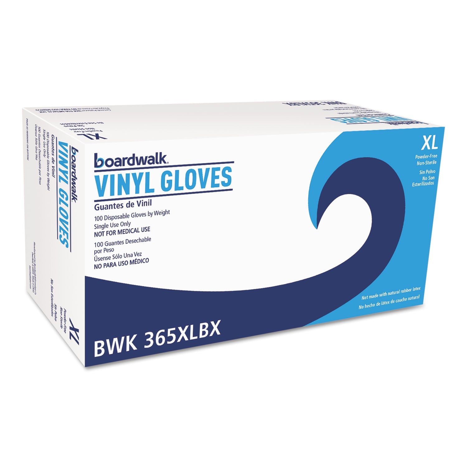 Boardwalk General Purpose Vinyl Gloves, Powder/Latex-Free, 2 3/5 mil, XLarge, Clear, 100/Box, 10 Boxes/Carton Boardwalk General Purpose Vinyl Gloves, Powder/Latex-Free, 2 3/5 mil, XLarge, Clear, 100/Box, 10 Boxes/Carton