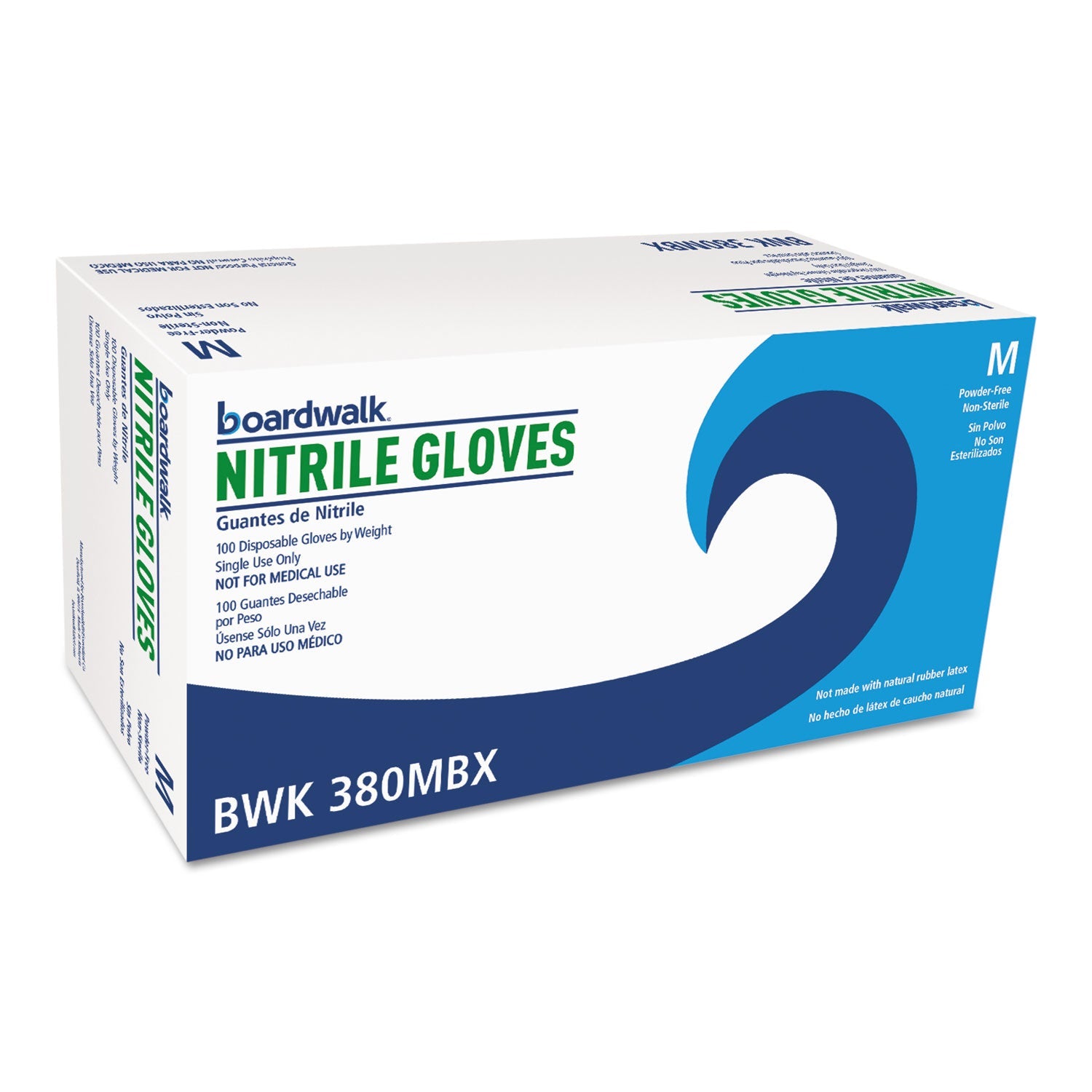 Boardwalk Disposable General-Purpose Nitrile Gloves, Medium, Blue, 4 mil, 1000/Carton Boardwalk Disposable General-Purpose Nitrile Gloves, Medium, Blue, 4 mil, 1000/Carton