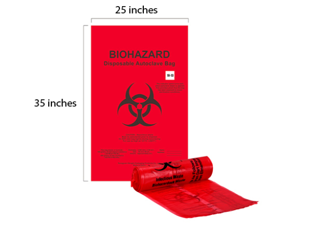 25X35 BIOHAZARD BAGS (10-13 GALLONS) 400 Bags 25X35 BIOHAZARD BAGS (10-13 GALLONS) 400 Bags