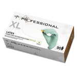 Medline Professional Latex Exam Gloves with Aloe, X-Large, Green, 90/Box Medline Professional Latex Exam Gloves with Aloe, X-Large, Green, 90/Box