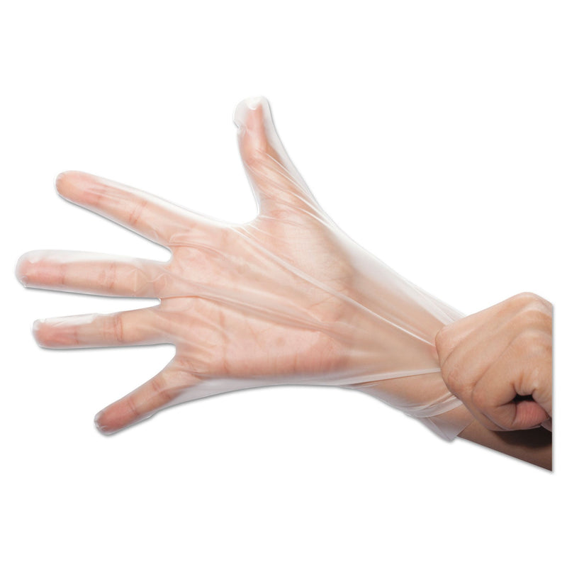 SemperGuard FoodSafe Stretch Poly Gloves, Clear, Medium, Polyethylene, 2000/Ctn SemperGuard FoodSafe Stretch Poly Gloves, Clear, Medium, Polyethylene, 2000/Ctn