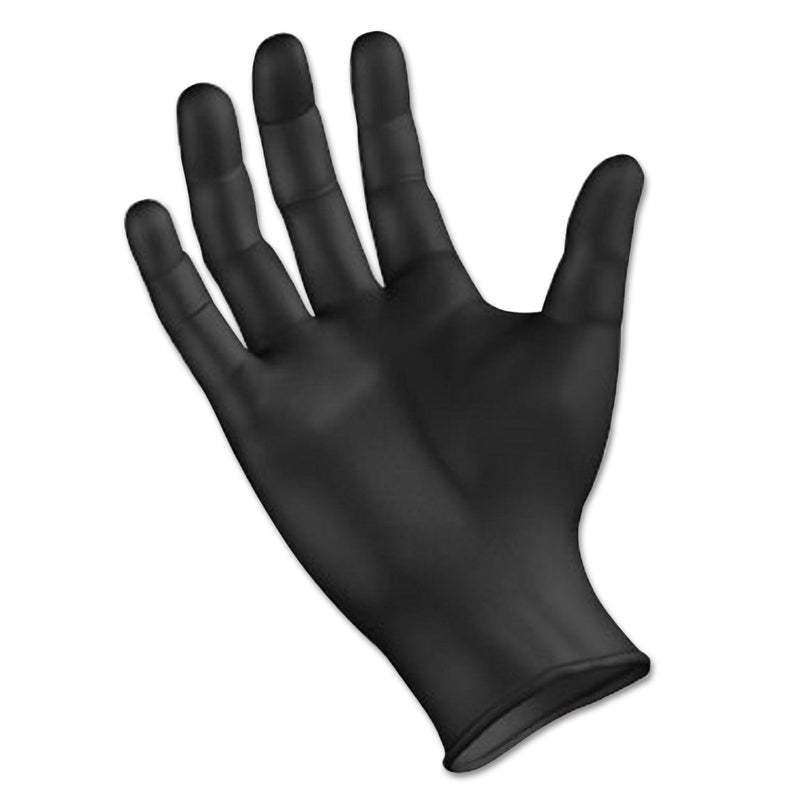 Boardwalk Disposable General-Purpose Powder-Free Nitrile Gloves, Large, Black, 4.4 mil, 1000/Carton Boardwalk Disposable General-Purpose Powder-Free Nitrile Gloves, Large, Black, 4.4 mil, 1000/Carton