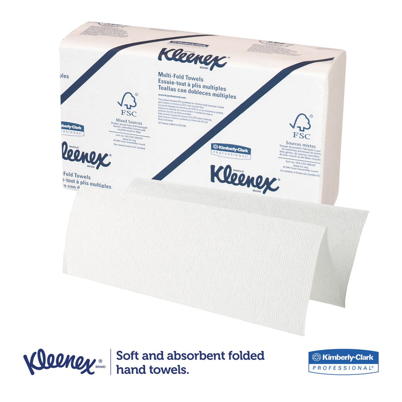 Kleenex Multi-Fold Paper Towels, Convenience, 9.2 x 9.4, White, 150/Pack, 8 Packs/Carton Kleenex Multi-Fold Paper Towels, Convenience, 9.2 x 9.4, White, 150/Pack, 8 Packs/Carton