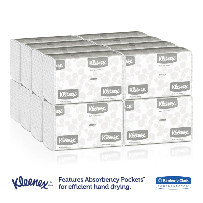 Kleenex Multi-Fold Paper Towels, 9.2 x 9.4, White, 150/Pack, 16 Packs/Carton Kleenex Multi-Fold Paper Towels, 9.2 x 9.4, White, 150/Pack, 16 Packs/Carton