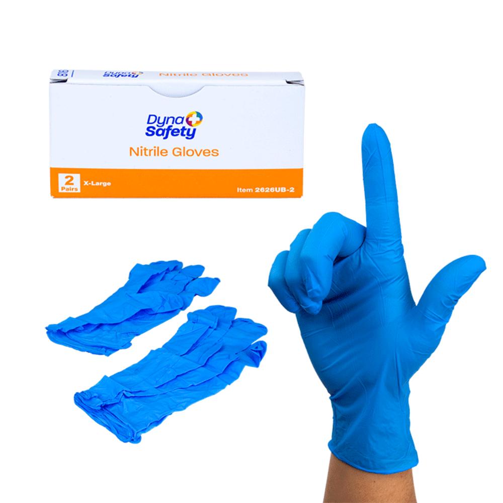 Dynarex Gloves Nitrile 2 Mil Thick, X-Large Blue, 2prs/bx, 100bxs/cs (200 Pairs) Dynarex Gloves Nitrile 2 Mil Thick, X-Large Blue, 2prs/bx, 100bxs/cs (200 Pairs)