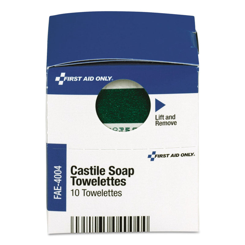 First Aid Only SmartCompliance Castile Soap Towelettes, 10/Box First Aid Only SmartCompliance Castile Soap Towelettes, 10/Box