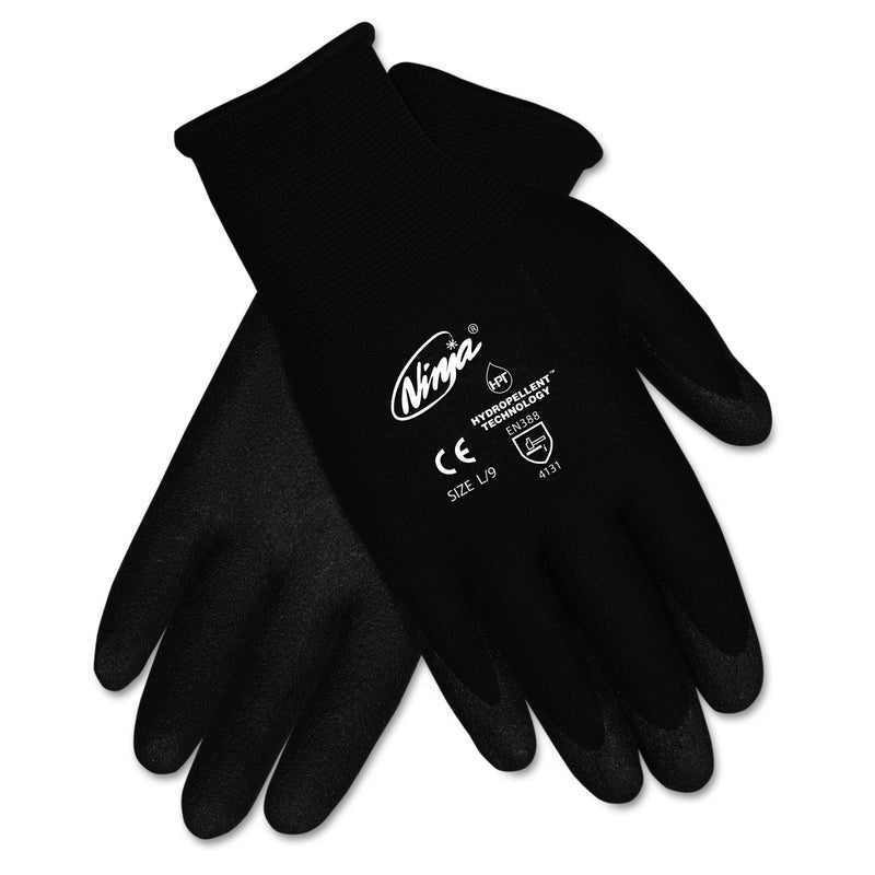 MCR Ninja HPT PVC Coated Nylon Gloves, Medium, Black, 12 Pair/Box MCR Ninja HPT PVC Coated Nylon Gloves, Medium, Black, 12 Pair/Box