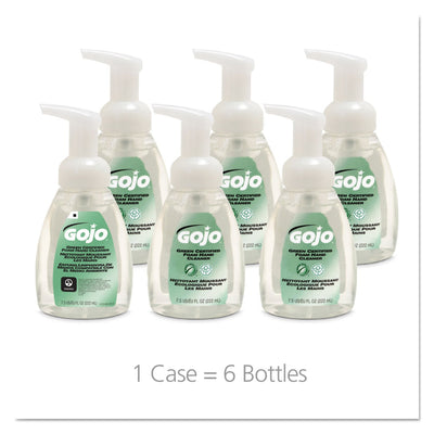 GOJO Green Certified Foam Soap, Fragrance-Free, 7.5 oz Pump Bottle, 6/Carton GOJO Green Certified Foam Soap, Fragrance-Free, 7.5 oz Pump Bottle, 6/Carton