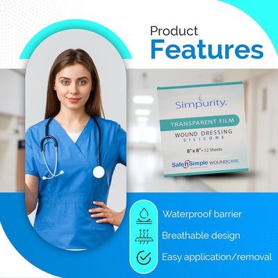 Safe N Simple Simpurity Transparent Film Wound Dressing (192 Count) Safe N Simple Simpurity Transparent Film Wound Dressing (192 Count)