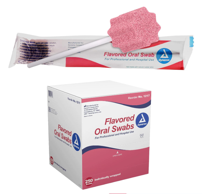 Dynarex Oral Swabsticks, Flavored w/ Dentifrice, 250 ea/bx, 4bxs/case (1000 Count) Dynarex Oral Swabsticks, Flavored w/ Dentifrice, 250 ea/bx, 4bxs/case (1000 Count)