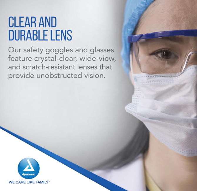 Dynarex Safety Glasses - 50ea/cs (50 Count) Dynarex Safety Glasses - 50ea/cs (50 Count)