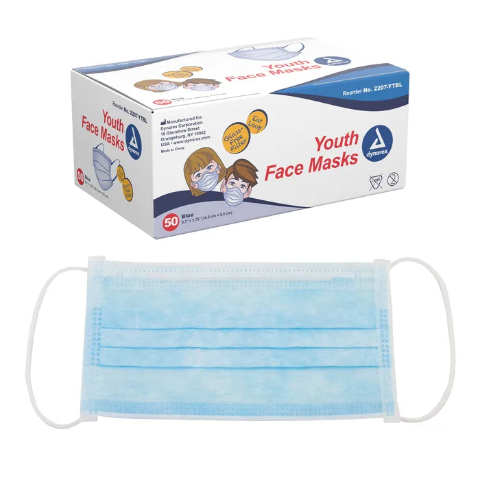 Dynarex Child Face Mask - 50ea/bx, 12bxs/cs (600 Count) Dynarex Child Face Mask - 50ea/bx, 12bxs/cs (600 Count)