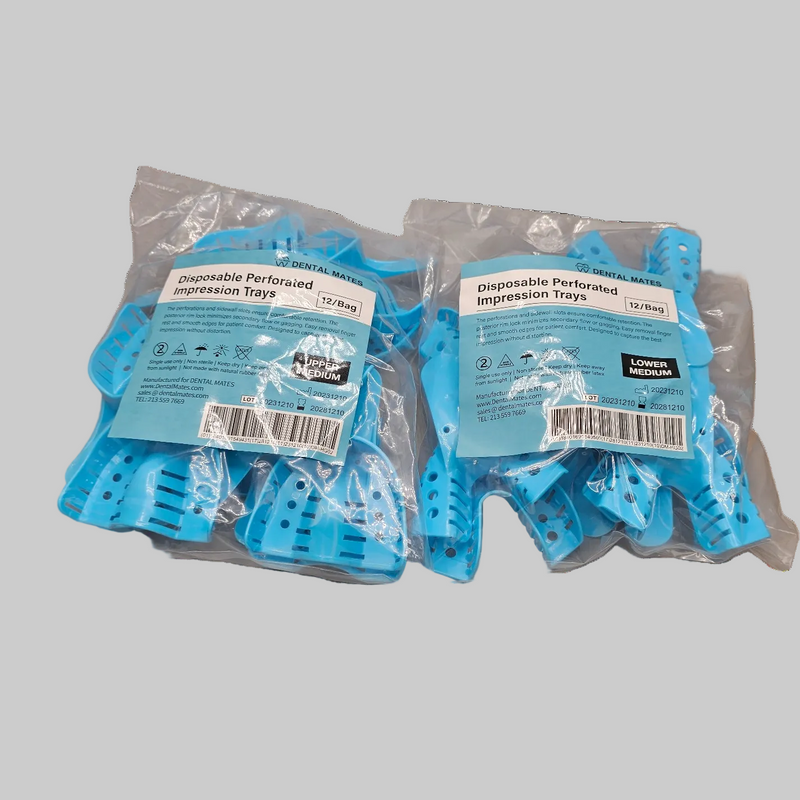 Disposable Dental Bite Trays impression trays 12pcs Disposable Dental Bite Trays impression trays 12pcs