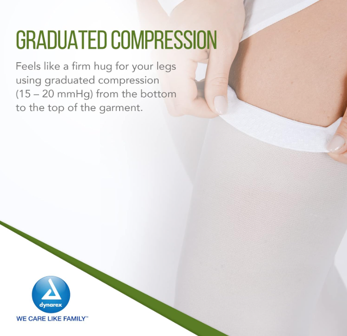 Dynarex DynaFit Compression Stockings - Thigh, X-Large, 12pairs/bx, 5bxs/case (60 Pairs) Dynarex DynaFit Compression Stockings - Thigh, X-Large, 12pairs/bx, 5bxs/case (60 Pairs)
