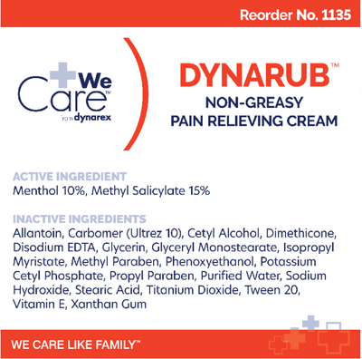 Dynarex DynaRub Cream, 3 oz. 72bxs/case (72 Count) Dynarex DynaRub Cream, 3 oz. 72bxs/case (72 Count)