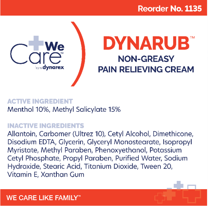 Dynarex DynaRub Cream, 3 oz. 72bxs/case (72 Count) Dynarex DynaRub Cream, 3 oz. 72bxs/case (72 Count)