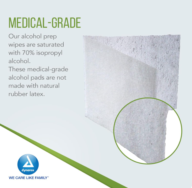 Dynarex Alcohol Prep Pad - Sterile, Medium, 200/bx, 10bxs/case (2000 Count) Dynarex Alcohol Prep Pad - Sterile, Medium, 200/bx, 10bxs/case (2000 Count)