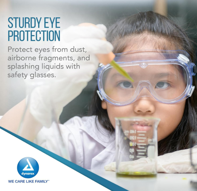 Dynarex Protective Eye Goggles, 50ea/cs (50 Count) Dynarex Protective Eye Goggles, 50ea/cs (50 Count)