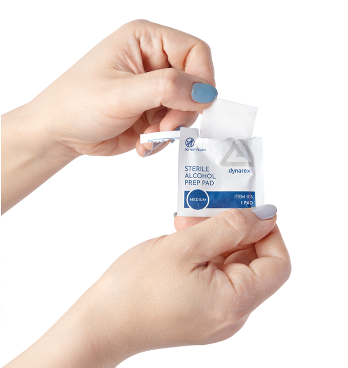 Dynarex Alcohol Prep Pad - Sterile, Medium, 50/bx, 40bxs/case (2000 Count) Dynarex Alcohol Prep Pad - Sterile, Medium, 50/bx, 40bxs/case (2000 Count)