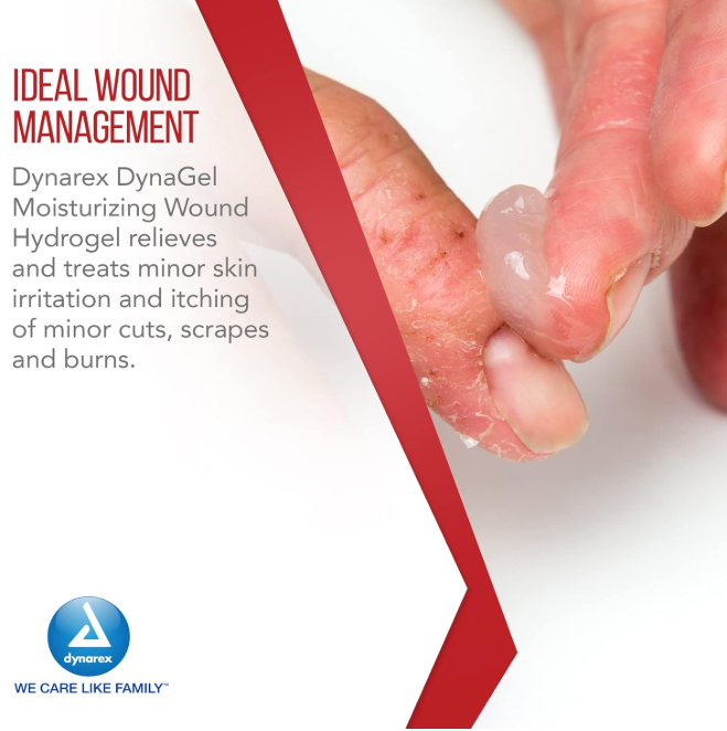 Dynarex DynaGel Moisturizing Wound Hydrogel, 3 oz. Tube, 24/case (24 Count) Dynarex DynaGel Moisturizing Wound Hydrogel, 3 oz. Tube, 24/case (24 Count)