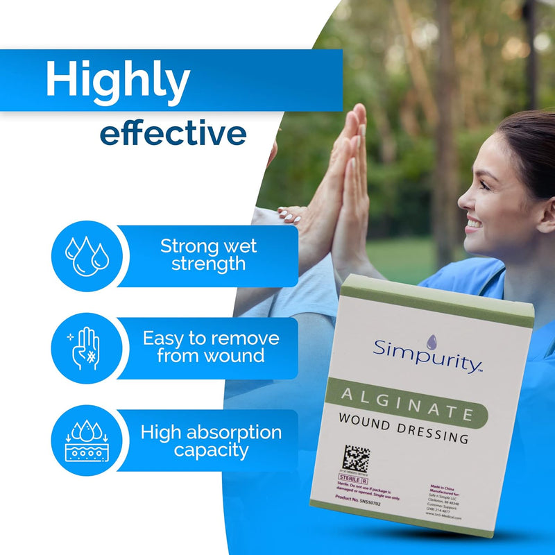 Safe N Simple Simpurity Calcium Alginate Wound Dressing Safe N Simple Simpurity Calcium Alginate Wound Dressing