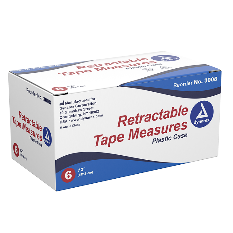 Dynarex Retractable Tape Measure, 72" - 6ea/bx, 24bxs/cs (144 Count) Dynarex Retractable Tape Measure, 72" - 6ea/bx, 24bxs/cs (144 Count)
