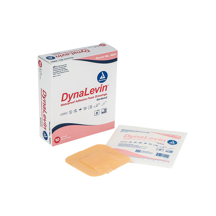 Dynarex DynaLevin - Waterproof Adhesive Bordered Foam - 10ea/bx, 12bxs/cs (120 Count) Dynarex DynaLevin - Waterproof Adhesive Bordered Foam - 10ea/bx, 12bxs/cs (120 Count)