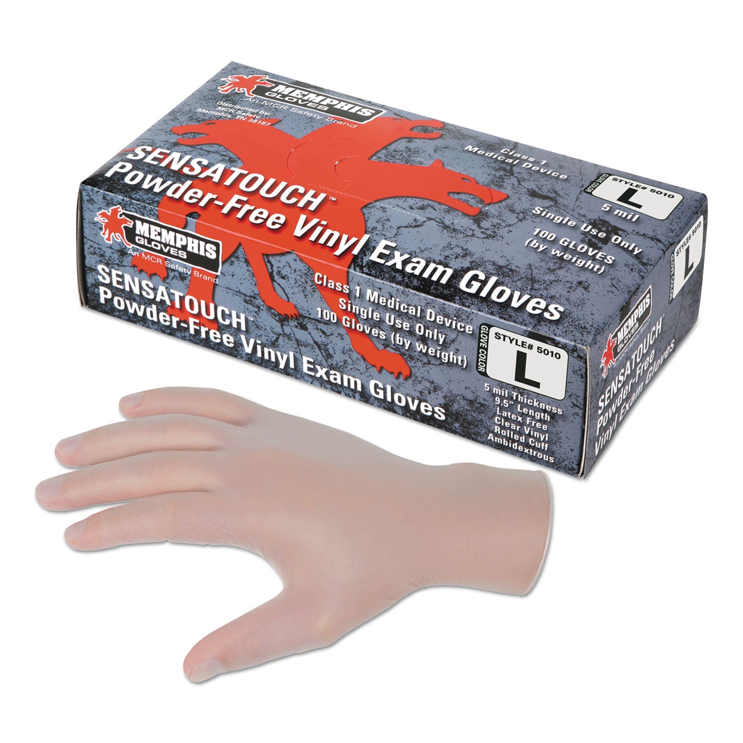 MCR Sensatouch Clear Vinyl Disposable Medical Grade Gloves, Medium, 100/BX, 10 BX/CT MCR Sensatouch Clear Vinyl Disposable Medical Grade Gloves, Medium, 100/BX, 10 BX/CT