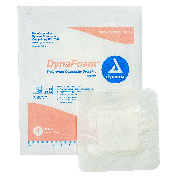 Dynarex DynaFoam - Waterproof Bordered Foam 10ea/bx, 12bxs/cs (1200 Count) Dynarex DynaFoam - Waterproof Bordered Foam 10ea/bx, 12bxs/cs (1200 Count)