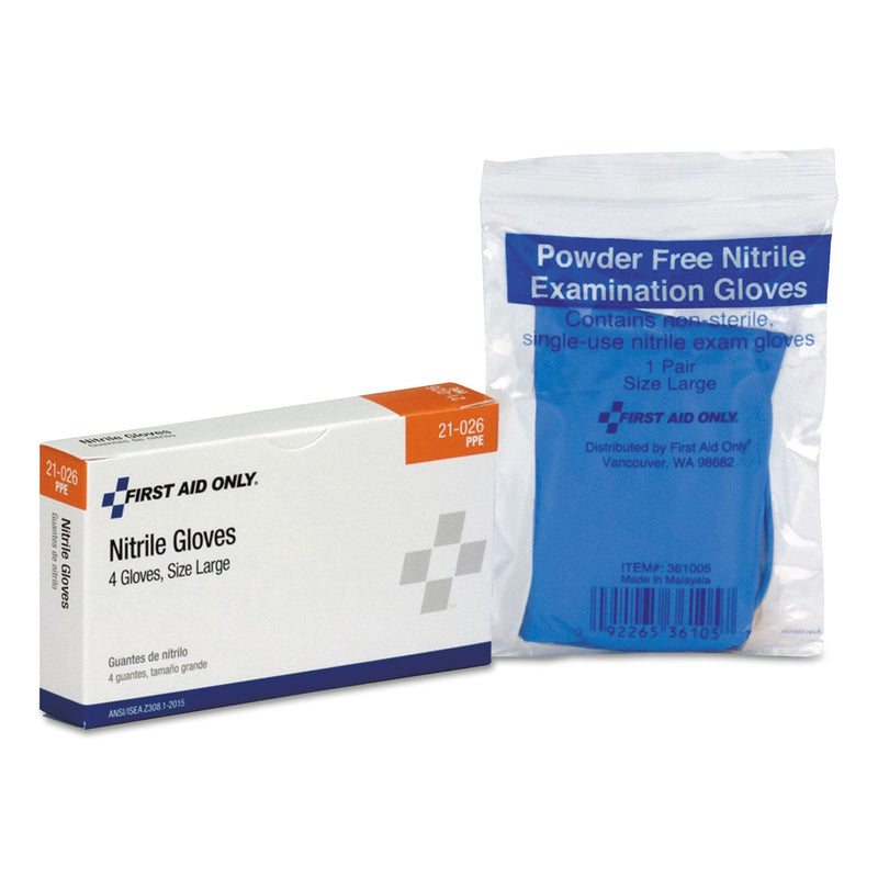 First Aid Only ANSI Compliant First Aid Kit Refill for 16 Unit First Aid Kit, Exam Gloves, 4/Box First Aid Only ANSI Compliant First Aid Kit Refill for 16 Unit First Aid Kit, Exam Gloves, 4/Box
