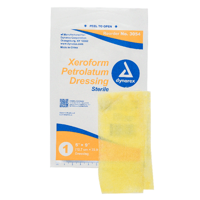 Dynarex Xeroform Gauze Dressing, 5" x 9", 50ea/bx 4bxs/cs (200 Count) Dynarex Xeroform Gauze Dressing, 5" x 9", 50ea/bx 4bxs/cs (200 Count)