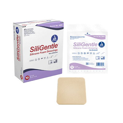 Dynarex SiliGentle - Non-Adhesive Silicone Foam Dressing, 10ea/bx, 12bxs/cs (120 Count) Dynarex SiliGentle - Non-Adhesive Silicone Foam Dressing, 10ea/bx, 12bxs/cs (120 Count)