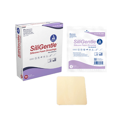 Dynarex SiliGentle - Non-Adhesive Silicone Foam Dressing, 10ea/bx, 12bxs/cs (120 Count) Dynarex SiliGentle - Non-Adhesive Silicone Foam Dressing, 10ea/bx, 12bxs/cs (120 Count)