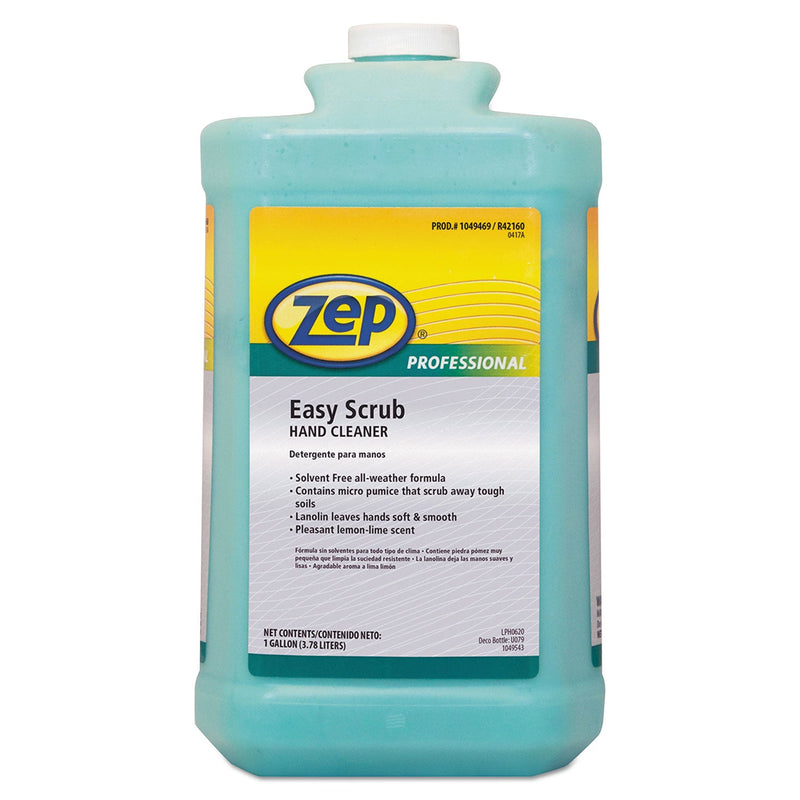 Zep Professional Industrial Hand Cleaner, Easy Scrub, Lemon, 1 gal Bottle, 4/Carton Zep Professional Industrial Hand Cleaner, Easy Scrub, Lemon, 1 gal Bottle, 4/Carton