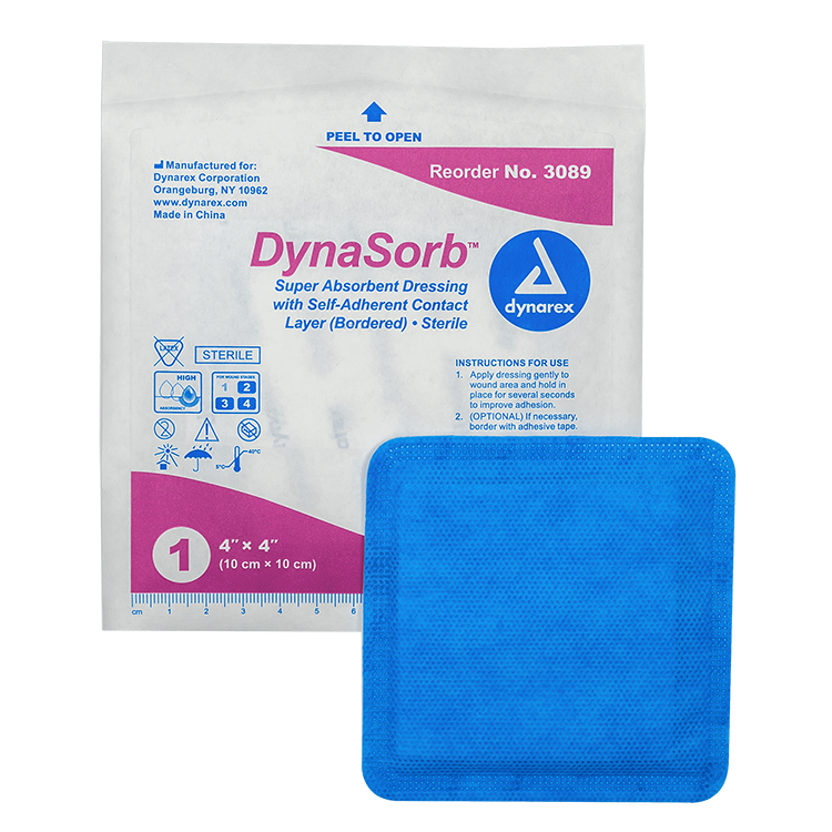 Dynarex DynaSorb - Super Absorbent Dressing, Self-Adhering, 10ea/bx, 12bxs/cs (120 Count) Dynarex DynaSorb - Super Absorbent Dressing, Self-Adhering, 10ea/bx, 12bxs/cs (120 Count)