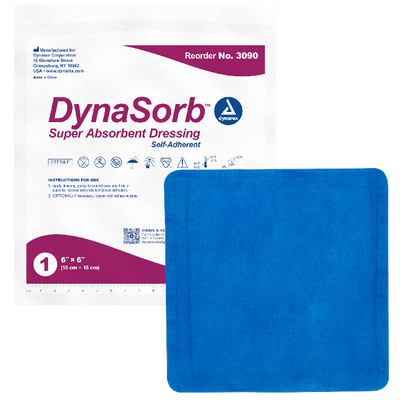 Dynarex DynaSorb - Super Absorbent Dressing, Self-Adhering, 10ea/bx, 12bxs/cs (120 Count) Dynarex DynaSorb - Super Absorbent Dressing, Self-Adhering, 10ea/bx, 12bxs/cs (120 Count)
