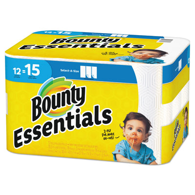Bounty Essentials Select-A-Size Kitchen Roll Paper Towels, 2-Ply, 78 Sheets/Roll, 12 Rolls/Carton Bounty Essentials Select-A-Size Kitchen Roll Paper Towels, 2-Ply, 78 Sheets/Roll, 12 Rolls/Carton