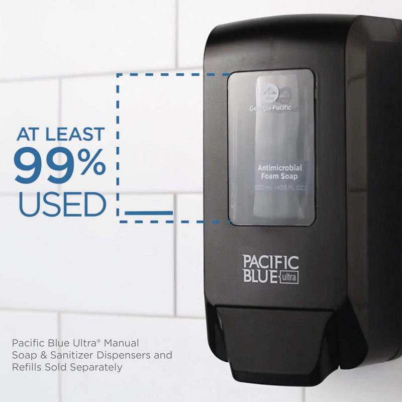 Georgia Pacific Pacific Blue Ultra Foam Soap Manual Dispenser Refill, Antimicrobial, Pacific Citrus, 1,200 mL, 4/Carton Georgia Pacific Pacific Blue Ultra Foam Soap Manual Dispenser Refill, Antimicrobial, Pacific Citrus, 1,200 mL, 4/Carton
