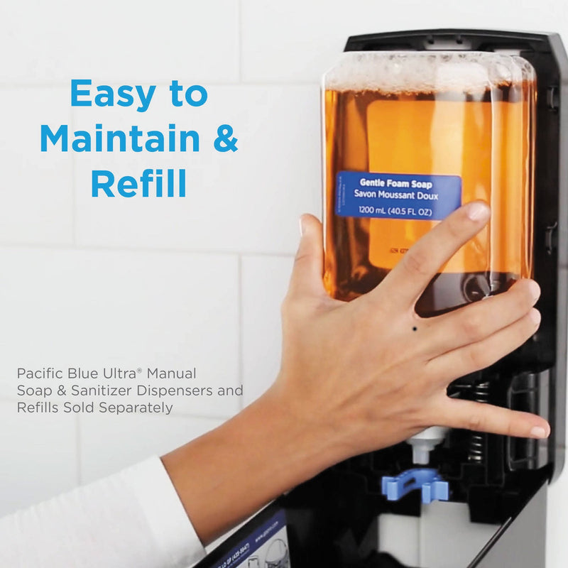 Georgia Pacific Pacific Blue Ultra Foam Soap Manual Dispenser Refill, Antimicrobial, Pacific Citrus, 1,200 mL, 4/Carton Georgia Pacific Pacific Blue Ultra Foam Soap Manual Dispenser Refill, Antimicrobial, Pacific Citrus, 1,200 mL, 4/Carton