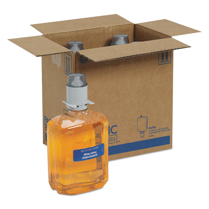 Georgia Pacific Pacific Blue Ultra Foam Soap Manual Dispenser Refill, Antimicrobial, Pacific Citrus, 1,200 mL, 4/Carton Georgia Pacific Pacific Blue Ultra Foam Soap Manual Dispenser Refill, Antimicrobial, Pacific Citrus, 1,200 mL, 4/Carton